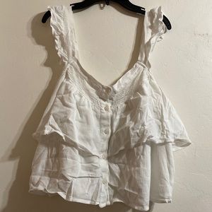 American Eagle Crop Ruffle Top